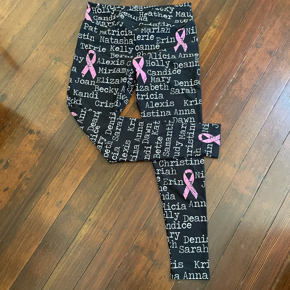 LuLaRoe Breast Cancer Leggings